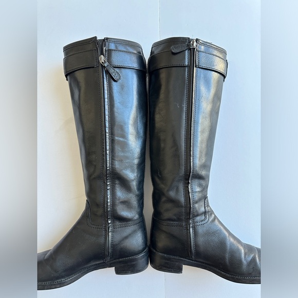 Tory Burch Grace Knee High Riding Boots Black leather tall‎ boots 6.5M - Picture 11 of 15
